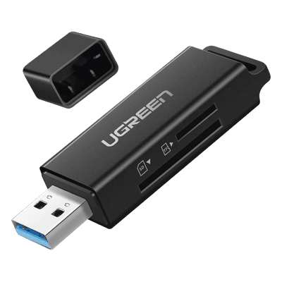 Lector de tarjetas SD portátil USB 3.0 de doble ranura / adaptador de tarjeta de memoria flash concentrador para TF SD Micro SD SDXC SDHC MMC RS-MMC Micro SDXC Micro SDHC UHS-I