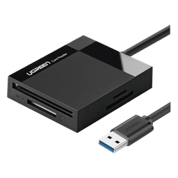 Lector de Tarjetas USB-A 3.0  a CompactFlash (CF)/ MemoryStick (MS)/ TransFlash (TF)/ SecureDigital (SD) | 4 en 1 | 5Gbps | Hasta 2TB | Soporta Windows/Mac OS/Linux/Android | Lectura de tarjetas simultánea | Cable de 15cm.