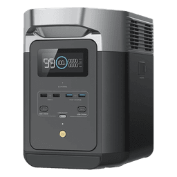 EcoFlow DELTA 2 MAX | Estación de Energía Portátil 2048Wh Litio LFP / 6 AC 2400 W (Max. 3400W) / 2 USB-C 100W / Capacidad para Aumentar Respaldo / Soporta Cargador de Coche 10A a 12.6V / Conectividad WiFi y Bluetooth (App) / Carga Sol