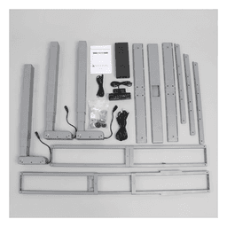 Base de Escritorio Motorizado Tipo L (3 Columnas) / Altura Ajustable 60-125cm (1.97-4.10ft) / Carga 150Kg / 4 Presets / Elevación 38mm/s / Color Gris