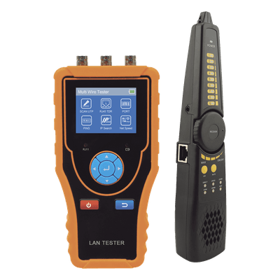 Probador de Red y Cables / Pantalla TFT-LCD 2.4 pulgadas / Medidor de Video Coaxial HD / TDR hasta 1.2 km (3,937 pies) / Prueba PoE / Rastreador UTP/BNC