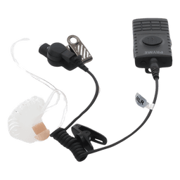 Kit Micrófono Solapa Inalámbrico Bluetooth / PTT Integrado / Tubo Acústico / Conexión Dual / Clip 360°