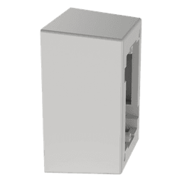 Caja de Pared Superficial / ABS / 133x88.5x69.8 mm / Salidas 1/2-3/4-1 in / Cinta Adhesiva / Blanco