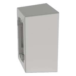 Caja de Pared Superficial / ABS / 133x88.5x69.8 mm / Salidas 1/2-3/4-1 in / Cinta Adhesiva / Blanco