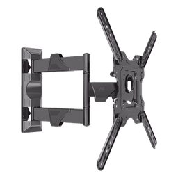 Montaje de Pared Articulado P4-NB / Pantallas de 32" a 55" / VESA 100x100 a 400x400 mm / Carga 27.2 kg (60 lbs) / Inclinación +8° a -5° / Giro 180° / Distancia de Pared 5 a 40 cm / Acero