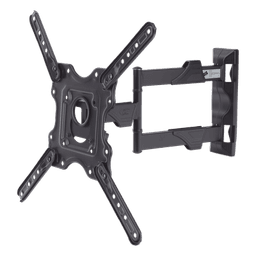 Montaje de Pared Articulado P4-NB / Pantallas de 32" a 55" / VESA 100x100 a 400x400 mm / Carga 27.2 kg (60 lbs) / Inclinación +8° a -5° / Giro 180° / Distancia de Pared 5 a 40 cm / Acero
