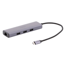 HUB USB-C (Docking Revodok) 6 en 1 | 3 Puertos USB-A 3.0 (5 Gbps) | USB-C PD 100W | HDMI 4K@30Hz | Entrada 1 RJ45 (Gigabit Ethernet) | Chip de Última Generación | Potente Disipación de Calor |  Caja de Aluminio.