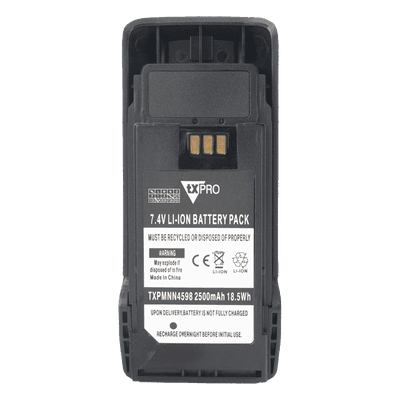 Batería Li-Ion / 2500 mAh / 7.4V / IP55 / Contactos de Oro / -20°C a +60°C