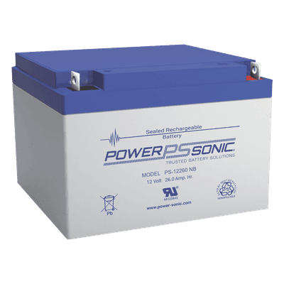 Batería 12V, 26AH, Para Respaldo, Tecnologías AGM/VRLA, 5 Años Vida Útil, Terminales T12, Reconocida UL  