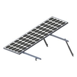 Soporte para Paneles Solares / 2 Módulos / Riel 2.7 m (8.9 ft) / Aluminio Anodizado / Inclinación 20-45° / Viento 136 km/h