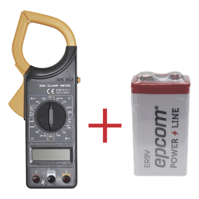 Multímetro Digital de Gancho / 600 V CA/CC / CAT II / 1000 A CA / Pinza 57 mm (2.09') / LCD 3-1/2 Dígitos