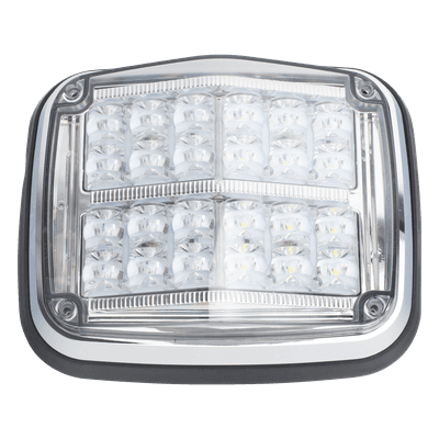 Luz de advertencia de 8 X 6", Color Rojo / Claro, SAE,  IP67, Ideal para Ambulancias