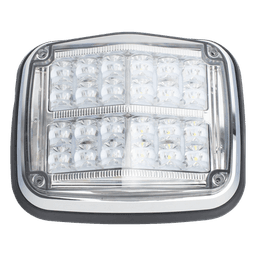 Luz de advertencia de 8 X 6", Color Rojo / Claro, SAE,  IP67, Ideal para Ambulancias