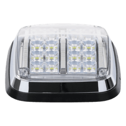 Luz de advertencia de 8 X 6", Color Rojo / Claro, SAE,  IP67, Ideal para Ambulancias