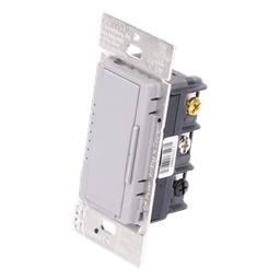Atenuador de Pared Inalámbrico / 250 W LED/CFL / 500 W Incandescente / Neutro Opcional con RTISS / FASS / Radiofrecuencia 431-437 MHz / Alcance 9 m (29.5 ft) / Control Multiubicación