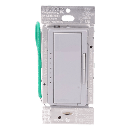 Atenuador de Pared Inalámbrico / 250 W LED/CFL / 500 W Incandescente / Neutro Opcional con RTISS / FASS / Radiofrecuencia 431-437 MHz / Alcance 9 m (29.5 ft) / Control Multiubicación