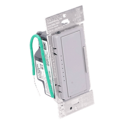 Atenuador de Pared Inalámbrico / 250 W LED/CFL / 500 W Incandescente / Neutro Opcional con RTISS / FASS / Radiofrecuencia 431-437 MHz / Alcance 9 m (29.5 ft) / Control Multiubicación