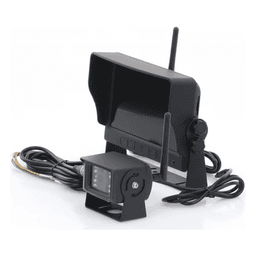 Cámara de Reversa Inalámbrica / Monitor LCD 7" / Visión Nocturna IR 18 LEDs / IP69K / Expandible a 4 Cámaras