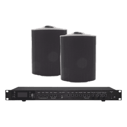 Amplificador de Audio / 2 x 60W / Baja Impedancia 4-8Ω / Bluetooth USB SD FM / 3 Entradas Micrófono / Efectos Delay Echo Repeat / 2 Bocinas Exterior 5.25'