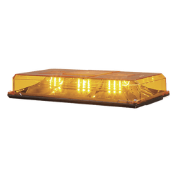 Mini barra de luces, 24 LED, 10 pulgadas, Highlighter LED, Ambar, Domo Ambar, Montaje Permanente, Ideal para Seguridad Privada