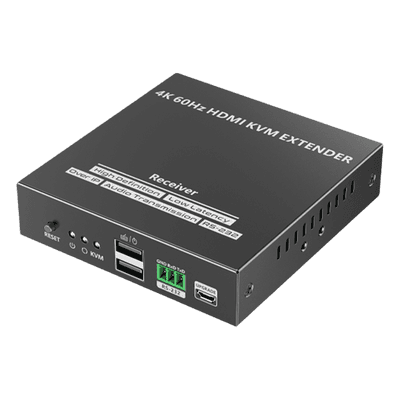 Receptor Extensor HDMI / 4K @ 60 Hz / Alcance 150 m (492.1 ft) / KVM y RS-232 / Cat 6/6a/7 / 18 Gbps