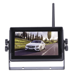 Sistema de Cámara de Reversa Inalámbrico / Monitor Táctil 7" 1024x600 / Transmisión 2.4 GHz / Alcance 200 m (656.2 ft) / IP69K / 12-24 VDC