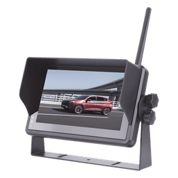 Sistema de Cámara de Reversa Inalámbrico / Monitor Táctil 7" 1024x600 / Transmisión 2.4 GHz / Alcance 200 m (656.2 ft) / IP69K / 12-24 VDC