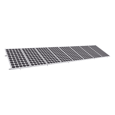 Montaje para Panel Solar / Riel 8 de 5.4 m (17.7 ft) / 1x8 Módulos 35 mm / Inclinación 20° a 45° / Resistencia Viento 136 km/h
