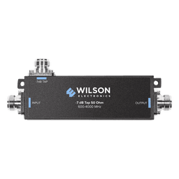 Separador TAP -7 dB con rango de frecuencia de 575 a 6000 MHz. Ideal para separar la antenas a diferentes longitudes de cable coaxial. 50 Ohm con conectores N Hembra. 