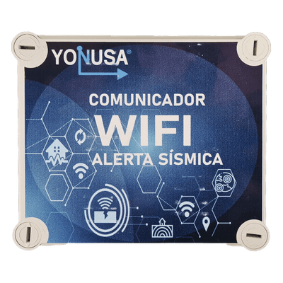 Comunicador WiFi para Alerta Sísmica / 2.4 GHz / 802.11 b/g/n / 2 Salidas de Contacto Seco / 12 VCD