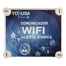 Comunicador WiFi para Alerta Sísmica / 2.4 GHz / 802.11 b/g/n / 2 Salidas de Contacto Seco / 12 VCD