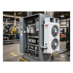 Aire Acondicionado para Gabinete / 8000 BTU / 115 Vca Trifásico / NEMA 12 / Uso Interior y Exterior / Acero Gris Claro
