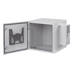Gabinete Industrial de Pared / 12 UR / Acero Calibre 14 / NEMA 4/12 / IP66 / Aire Acondicionado 800 BTU / Puerta Sólida / 24 x 24 x 24 pulgadas