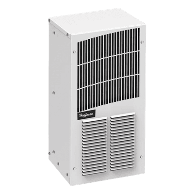 Aire Acondicionado Compacto Para Exterior, Uso en Gabinetes de Telecomunicaciones de Grado Industrial, Frío T20, 2000 BTU, 115 Vca, de Acero, Color Gris
