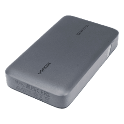 Power Bank de 20000mAh | 3 Salidas 100W Max. | USB-A + 2 USB-C | PD 3.0 | QC3.0 | FCP | SCP | Pantalla Inteligente | Carcasa Ignifuga | Color Gris | Incluye Cable USB de 50cm | Carga tu Laptop de Manera Segura.