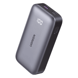 Batería Externa / 30W PD3.0 / 10 000 mAh / 2 Puertos USB-C + USB-A / Carga Bidireccional / Pantalla LED Digital / 180 g