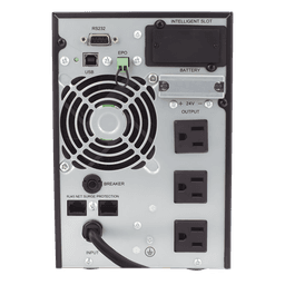 UPS Online Doble Conversión / 1000 VA / 900 W / Rack-Torre 2U / Onda Senoidal Pura / 3 Salidas NEMA 5-15R / AVR Boost y Buck