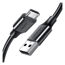Cable USB-A a Micro USB / 2 Metros (6.56 Pies) / Carga Rápida 18W / USB 2.0 480Mbps / 5,000 Flexiones / Conectores Niquelados