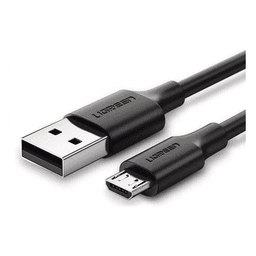 Cable USB-A a Micro USB / 2 Metros (6.56 Pies) / Carga Rápida 18W / USB 2.0 480Mbps / 5,000 Flexiones / Conectores Niquelados
