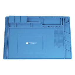 Tapete de Silicona para Reparación Electrónica / 45 x 30 cm (17.7 x 11.8 in) / Resistente al Calor 200°C / Áreas Magnéticas / Compartimentos Numerados