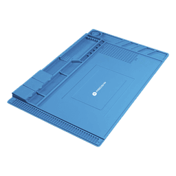 Tapete de Silicona para Reparación Electrónica / 45 x 30 cm (17.7 x 11.8 in) / Resistente al Calor 200°C / Áreas Magnéticas / Compartimentos Numerados