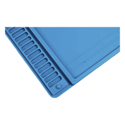 Tapete de Silicona para Reparación Electrónica / 45 x 30 cm (17.7 x 11.8 in) / Resistente al Calor 200°C / Áreas Magnéticas / Compartimentos Numerados
