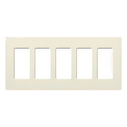 Placa de Pared / 5 Espacios / Screwless / Satin Colors / Color Biscuit / Compatible Control Pico