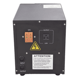 Regulador de Voltaje Industrial Monofásico / 3 kVA / 3 kW / Entrada 96-144 Vca / Salida 117.6-122.4 Vca / Estabilización ±2% / Eficiencia 98%