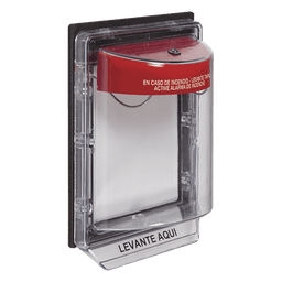 Cubierta Protectora Serie Stopper II® De Policarbonato, Con Alarma, Montaje en Superficie, Interior/Exterior, Etiqueta en Español