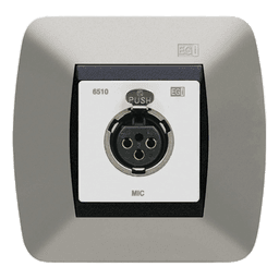 CONEXIÓN CAJA 60 MM. XLR HEMBRA DE PARED. BLANCO.