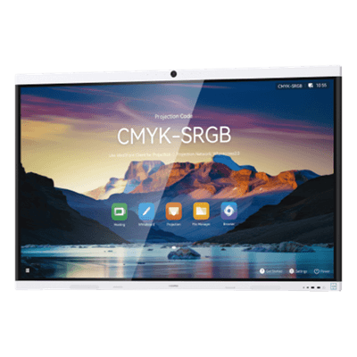HUAWEI IdeaHub B3, Pantalla interactiva para Colaboración Inteligente, 65", 4K UHD, Harmony, Wi-Fi 6, Seguimiento de Voz, BYOM, Administración desde la Nube Gratis, blanco Jade