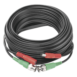 Cable Coaxial Siames / BNC RG59 + Alimentación / 10 m (32.81 ft) / CCA / 4K / Interior-Exterior