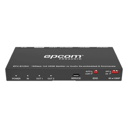 Splitter HDMI / 1x2 Distribución Simultánea / 4K@60Hz 4:4:4 HDR / Extractor de Audio Óptico y Analógico / Down-Scaler 4K a 1080p / 18 Gbps / HDMI 2.0b