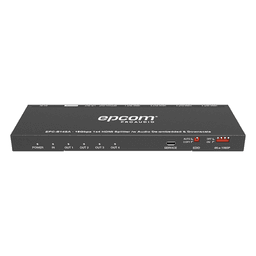 Splitter HDMI / 1x4 Salidas Simultáneas / 4K@60Hz 4:4:4 / HDMI 2.0b / Extractor de Audio Óptico y Analógico / Down Scaler 4K a 1080p / HDCP 2.2 / 18 Gbps